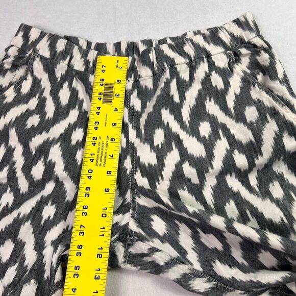J. Crew Seaside Pants Women's in Ikat Size 12 Gray Cream Pull On Crop Capri PP85 - Picture 5 of 11